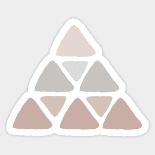 Simple Minimalist Boho Warm Toned Abstract Triangle Pyramide Design Sticker